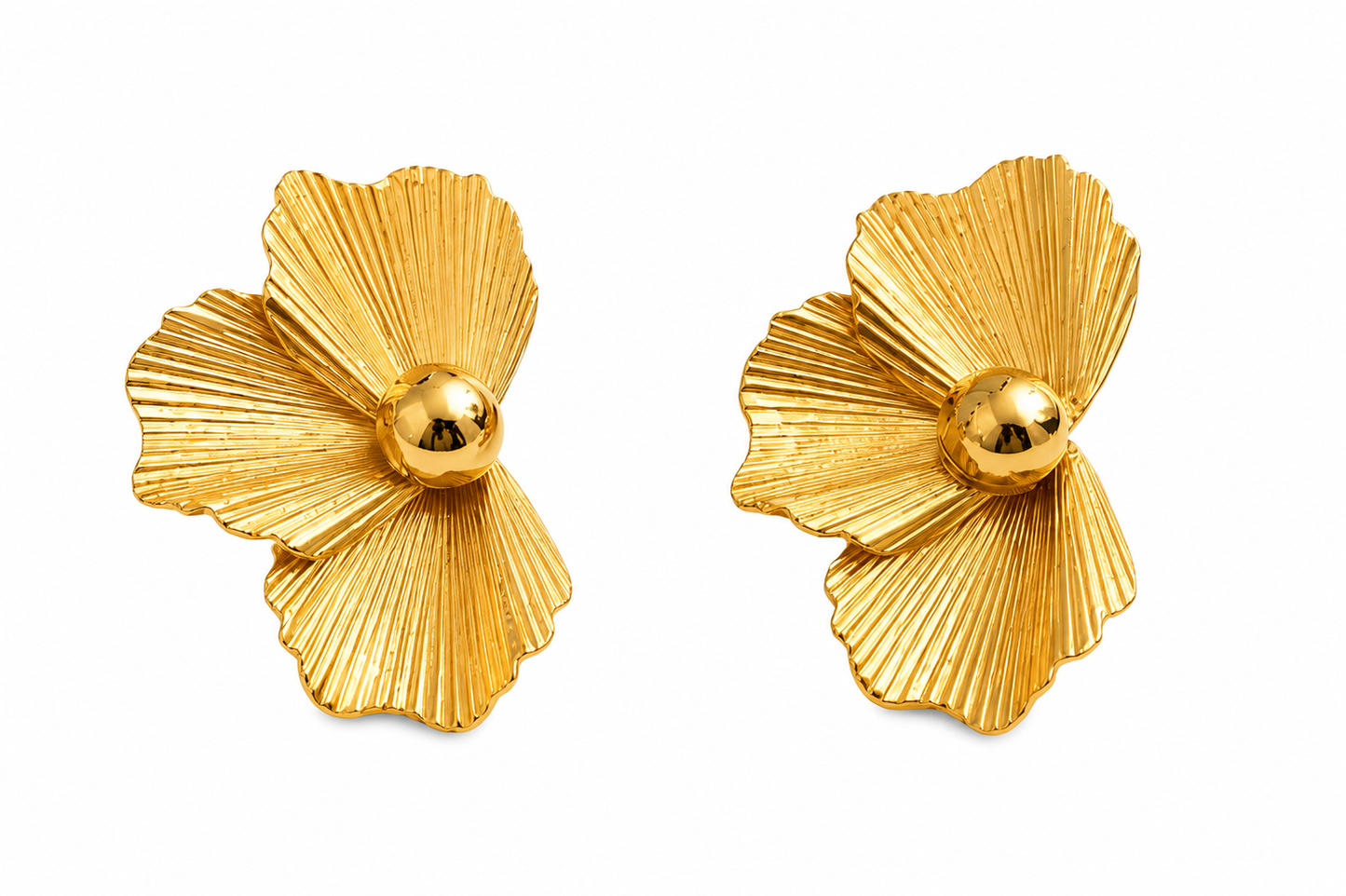 Golden Petal Bloom Earrings