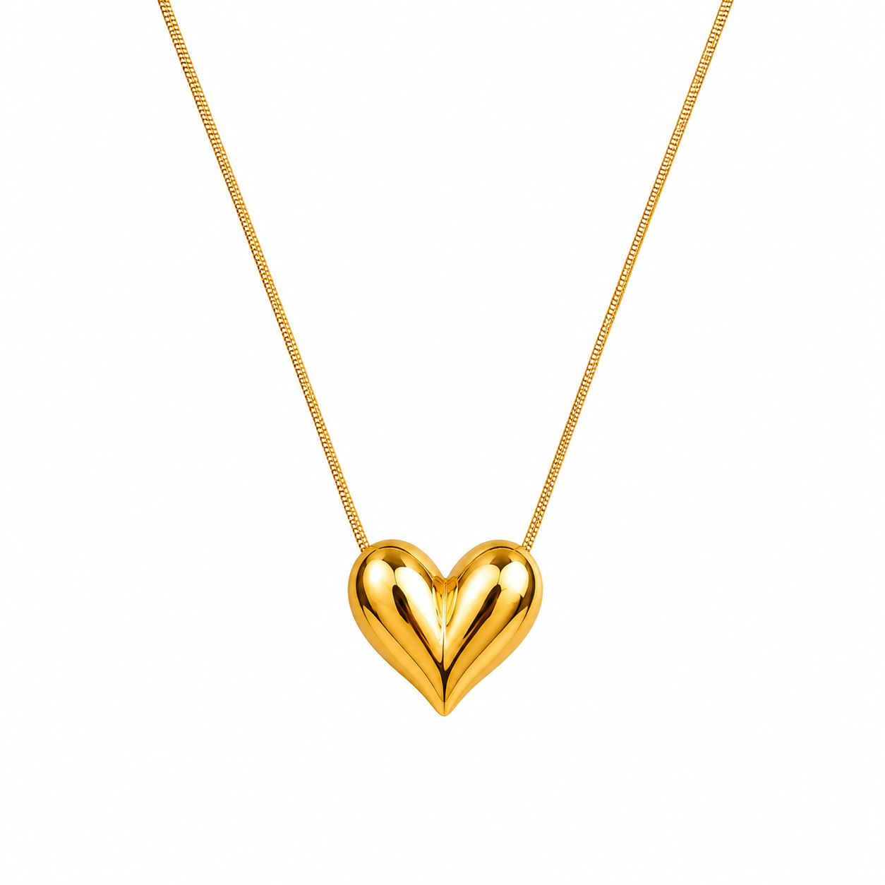 Golden Heart Pendant Necklace
