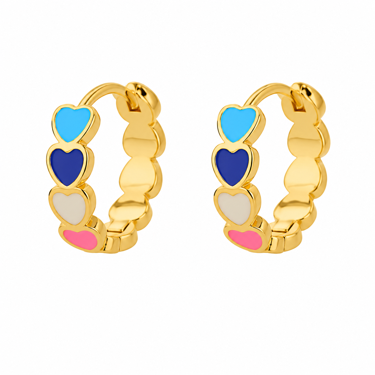Candy Hearts Hoop Earrings