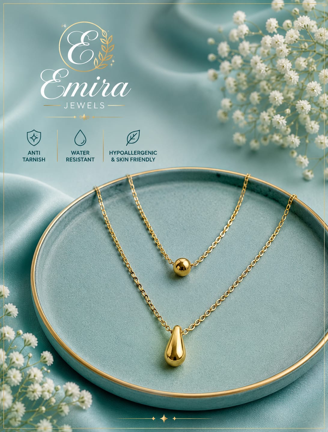 Luna Drop Layered Necklace