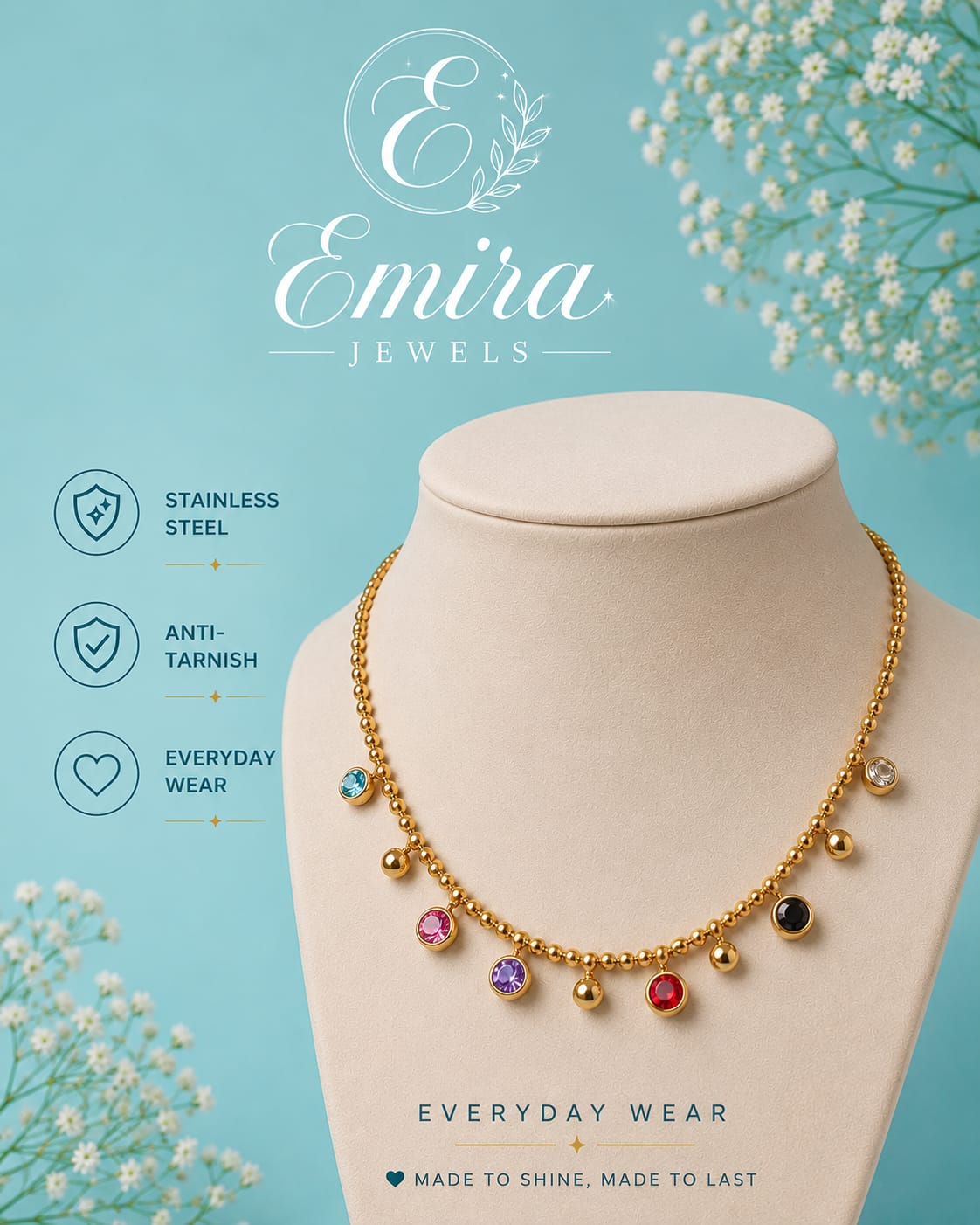 Colored Beaded Necklace
