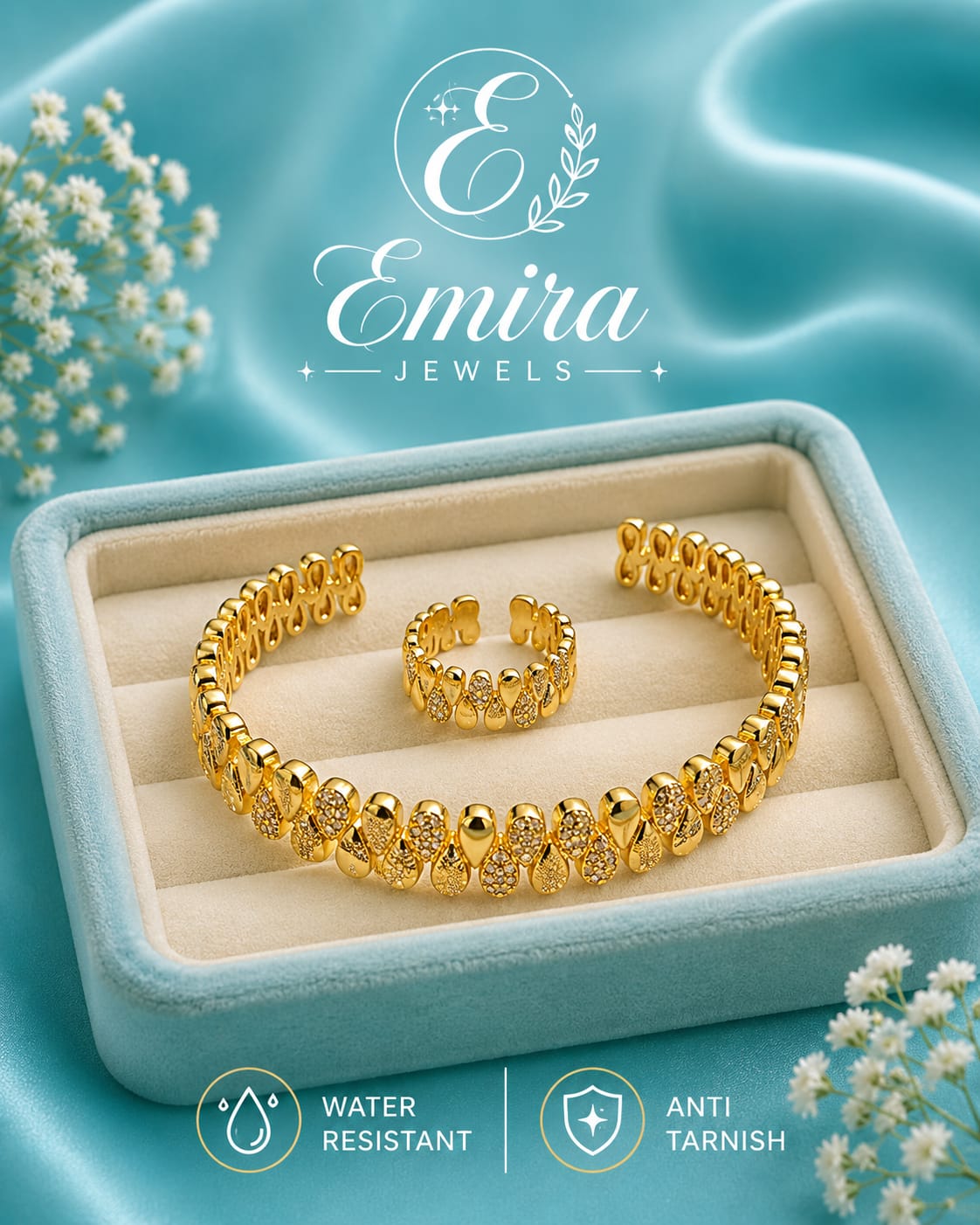 Drop Bangle & Ring Set