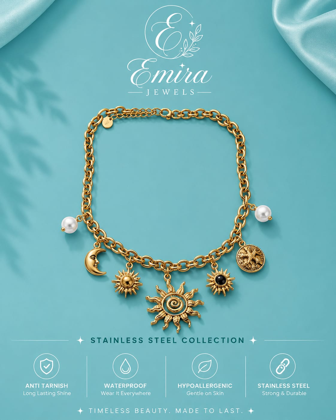 Luna Sol Celestial Charm Necklace