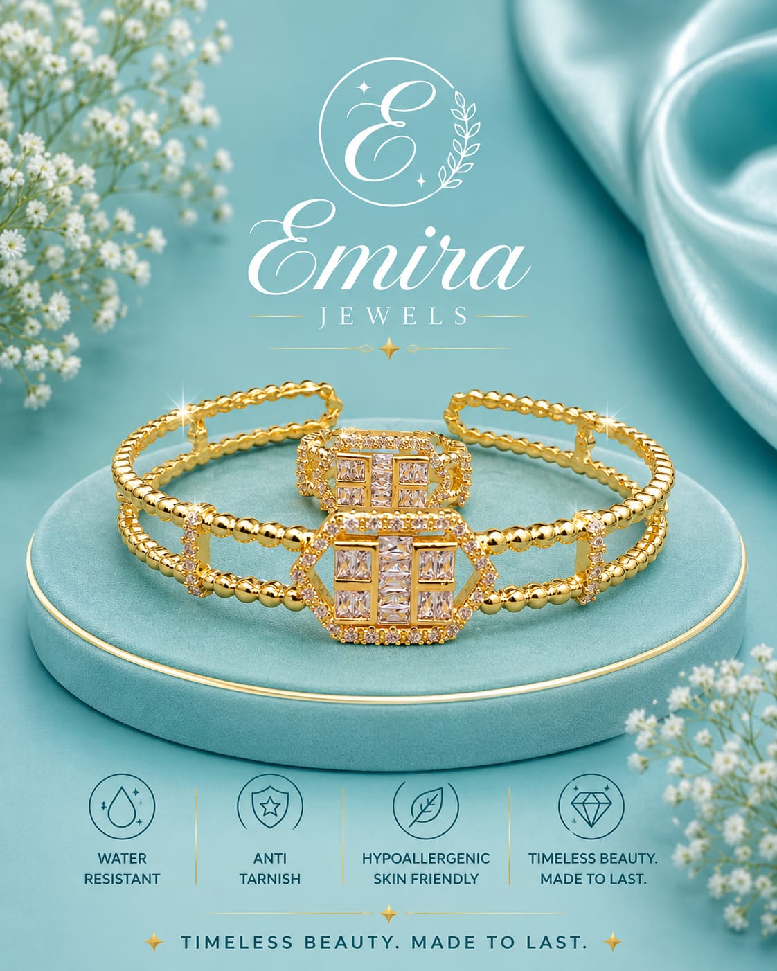 Geometric Luxe Bracelet & Ring Set