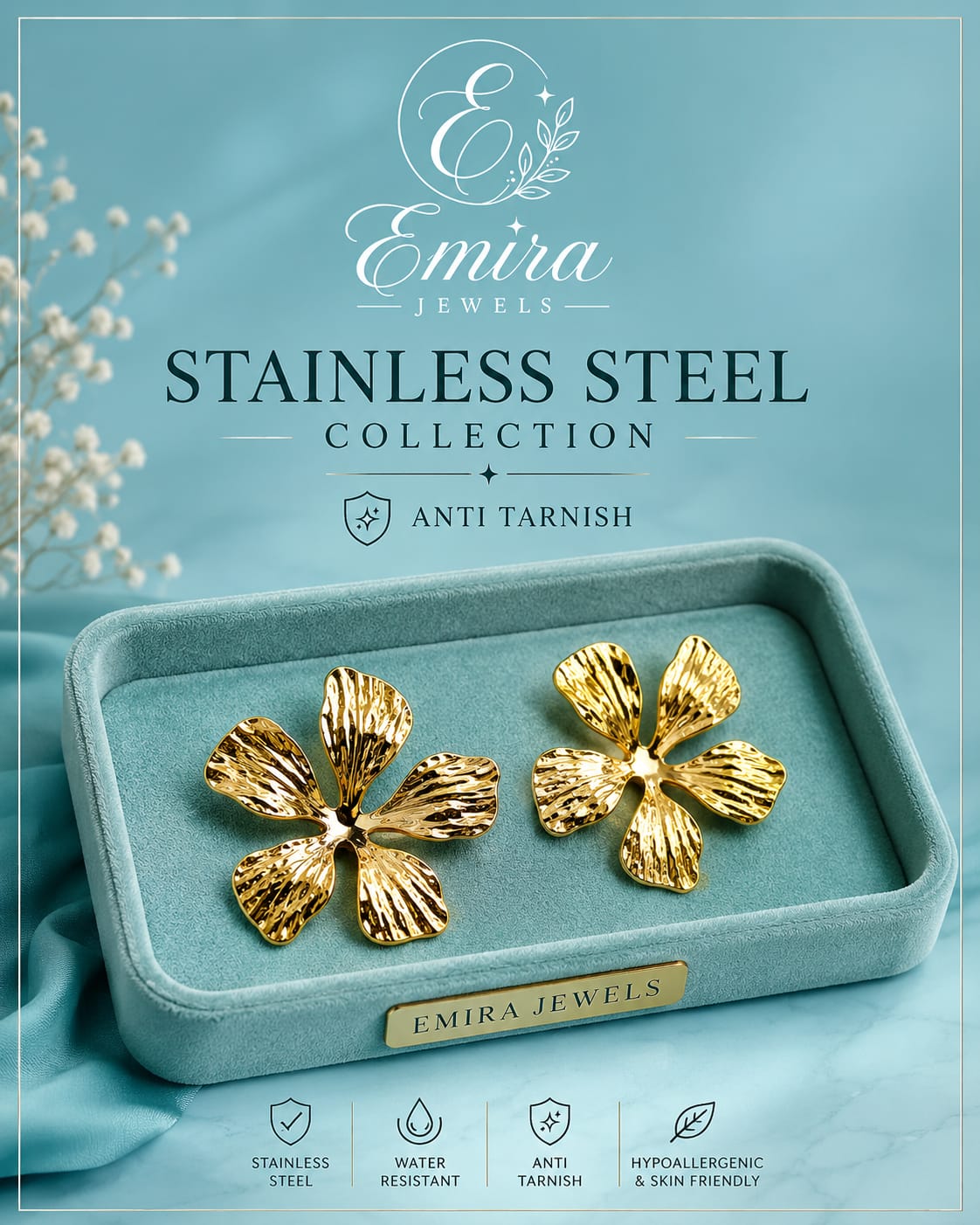 Emira Golden Bloom Earrings