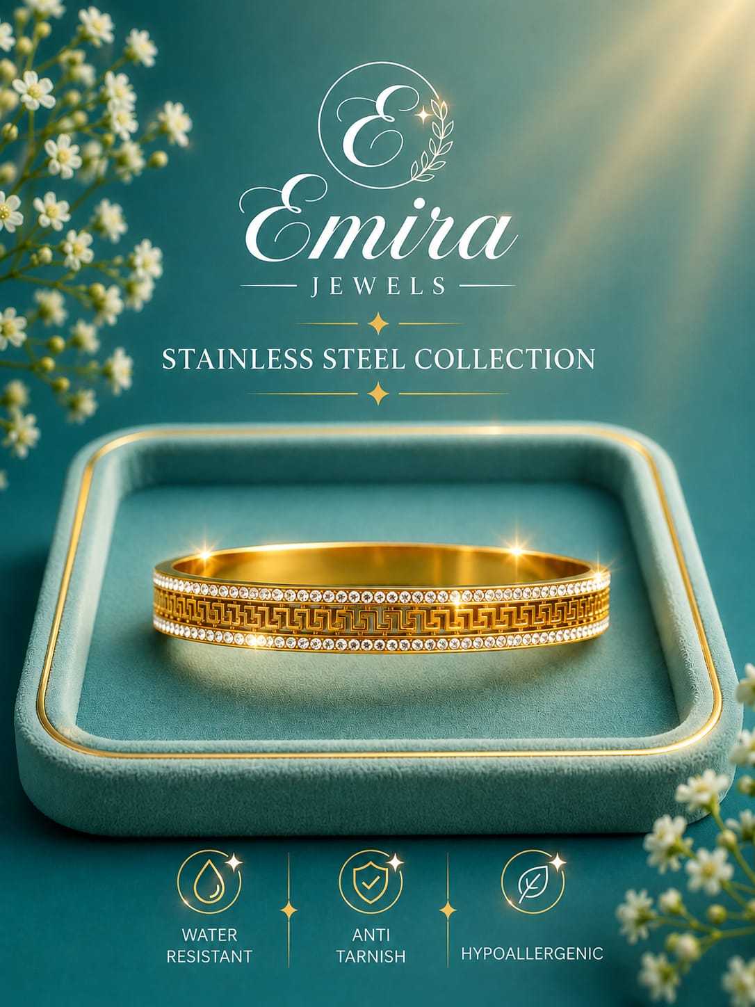 Athena Luxe Greek Key Bangle