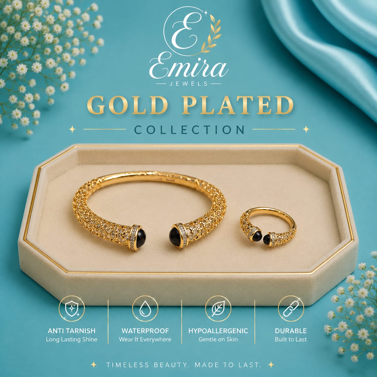 Imperial Noir Bracelet & Ring Set