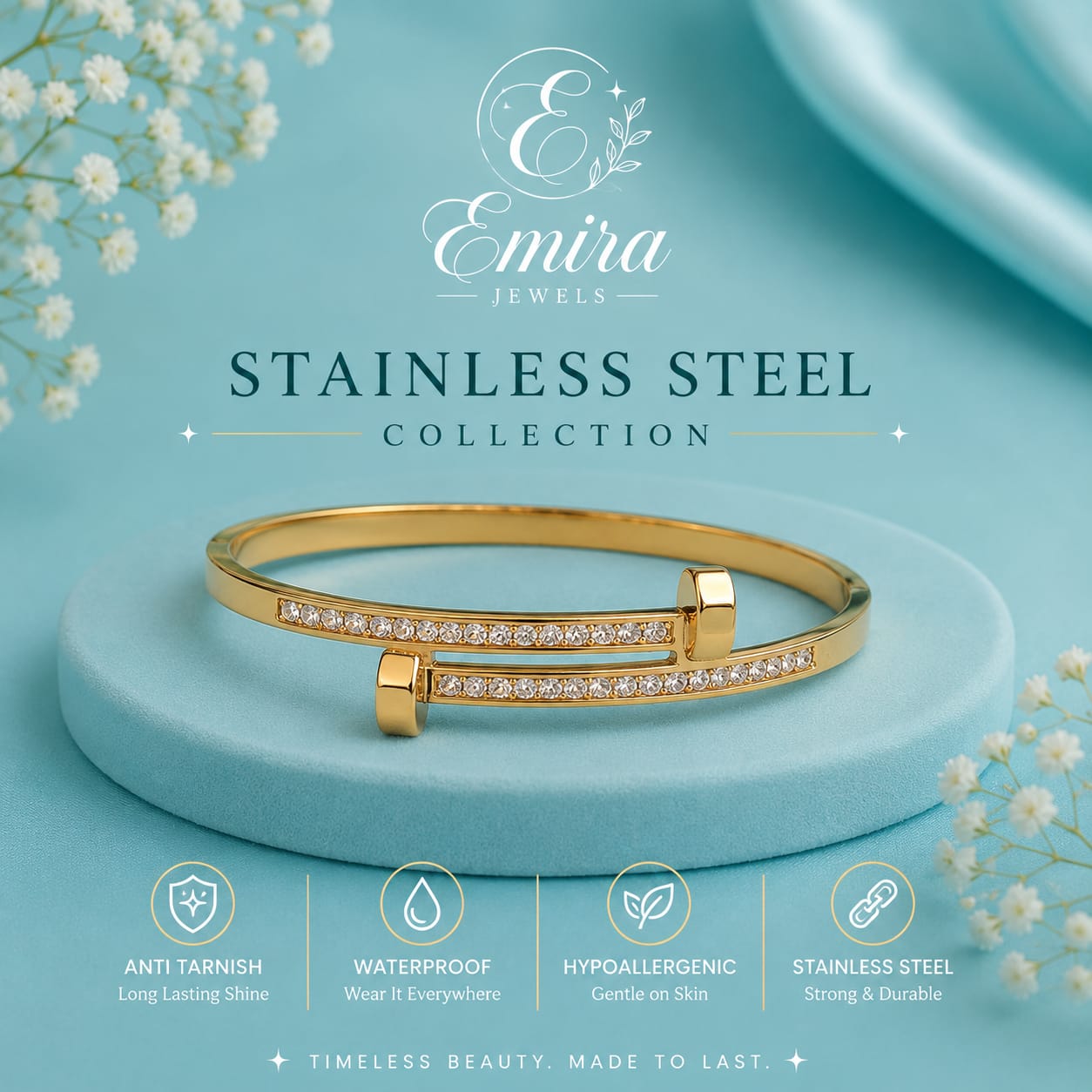 Radiant Nail Cuff Bracelet