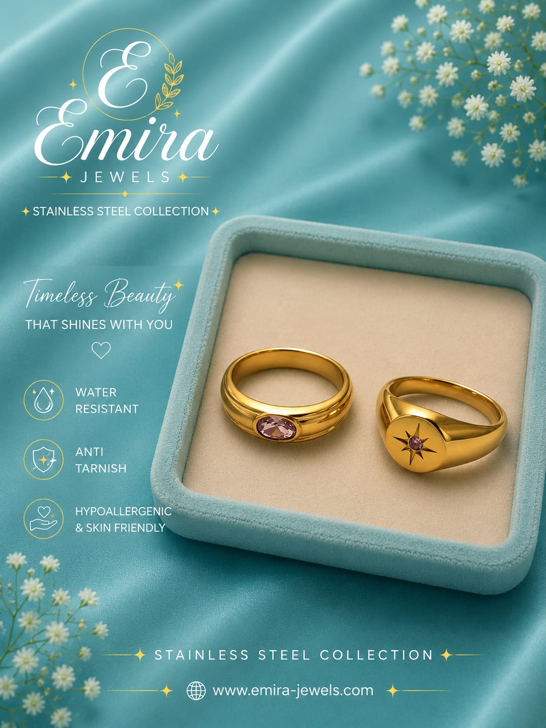Blush Radiance Ring Set