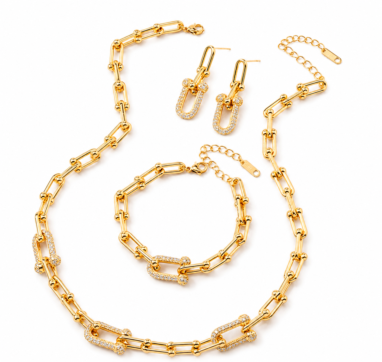 Luxe Paperclip Link Jewelry Set