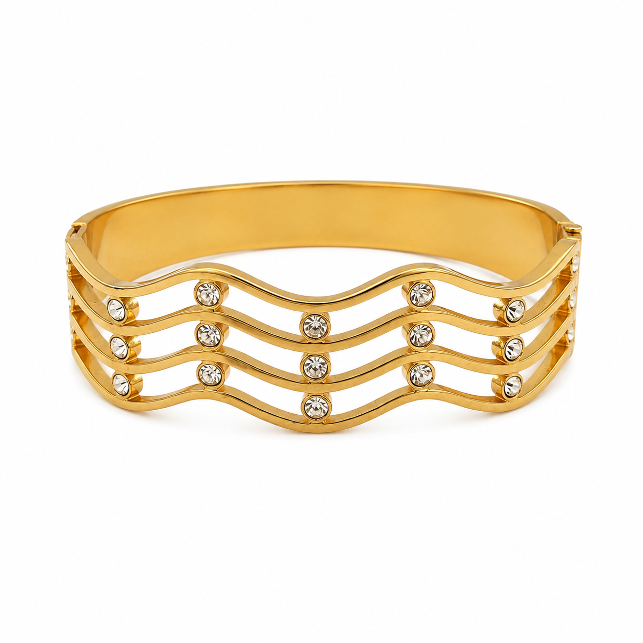 Wave Crystal Bangle