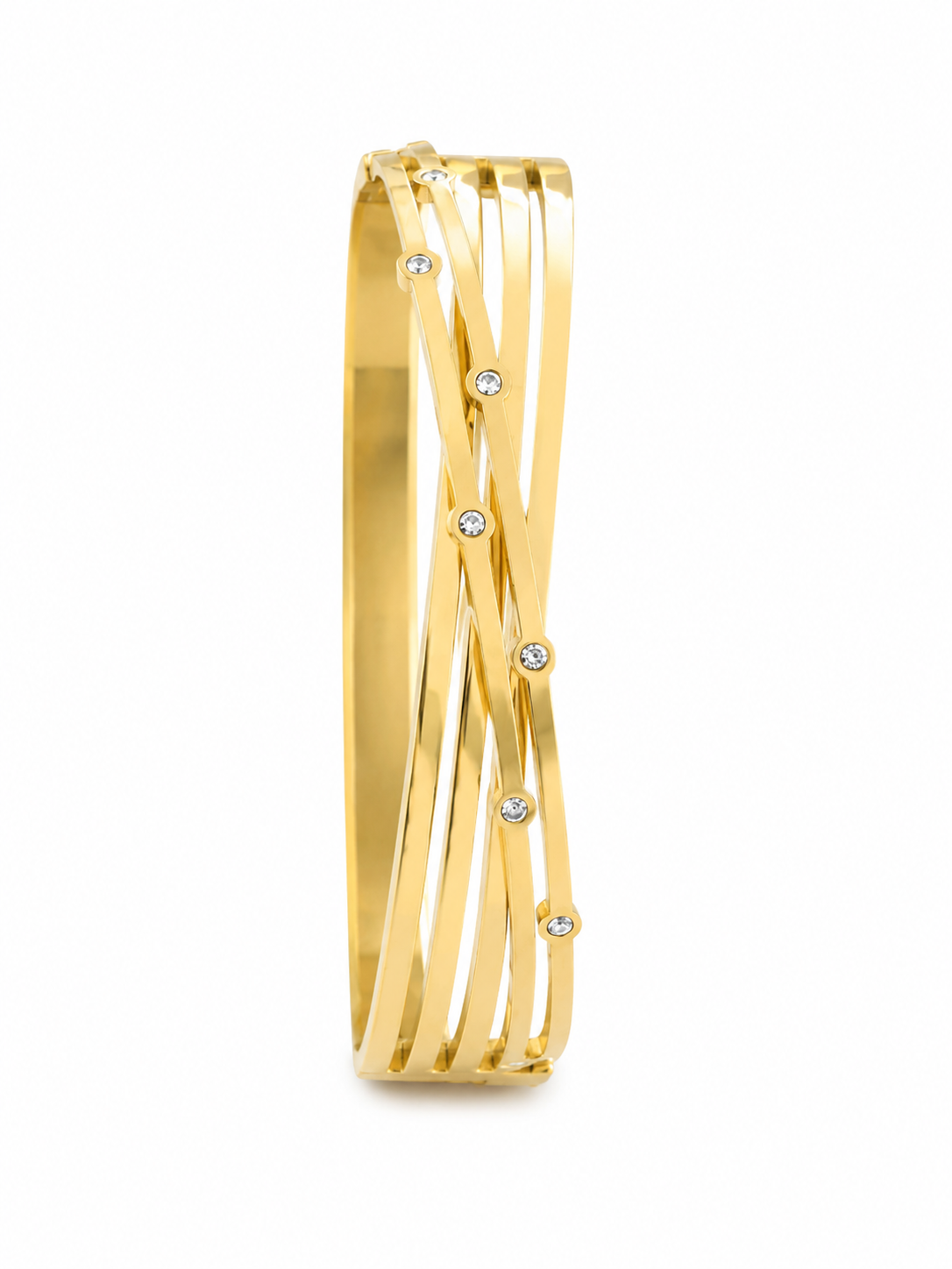 Celeste Crystal Crossover Bangle