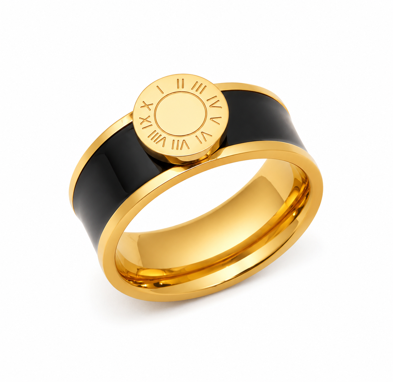 Noir Roman Signet Ring