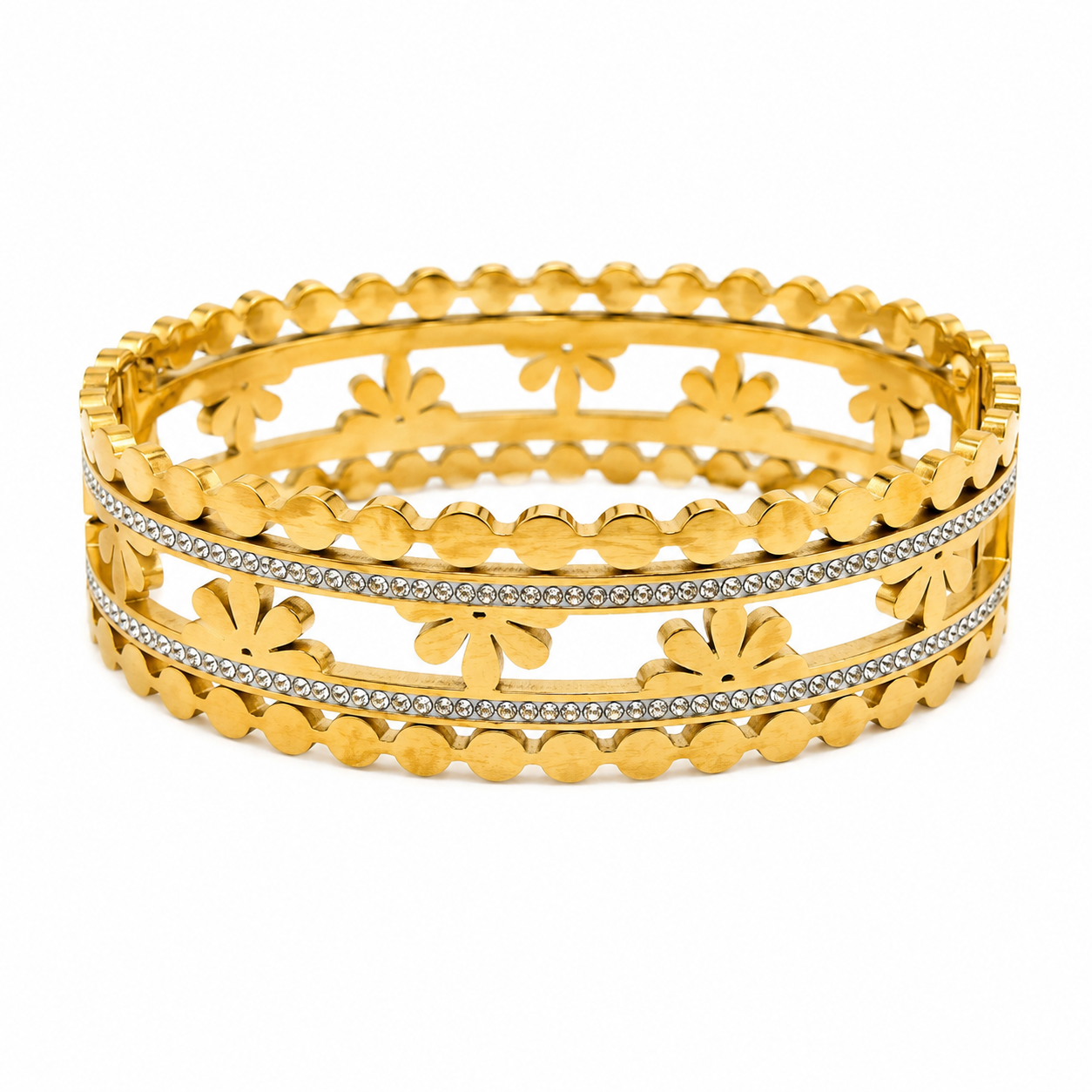 Daisy Sparkle Cuff Bracelet