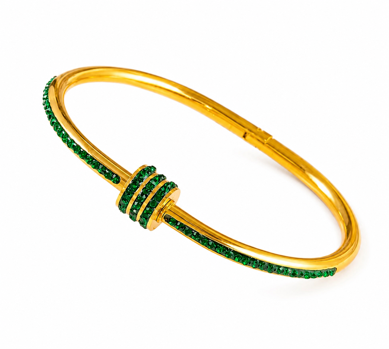Emerald Luxe Knot Bangle