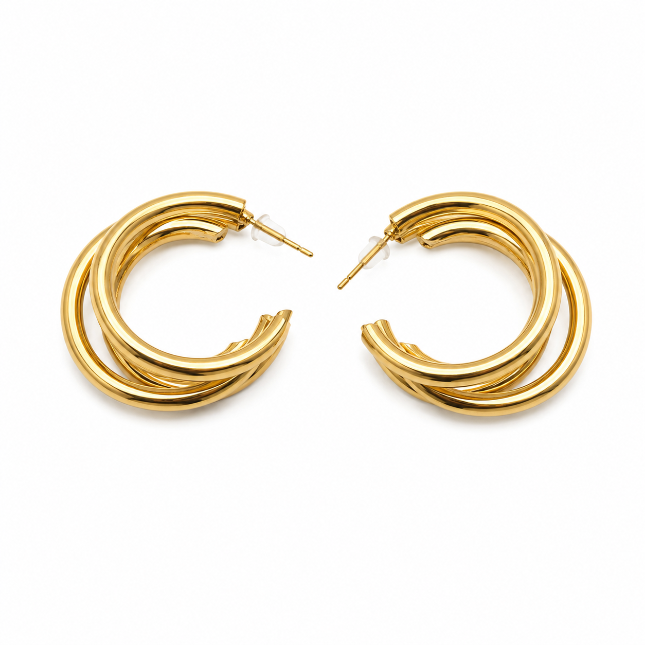 Trinity Luxe Hoop Earrings