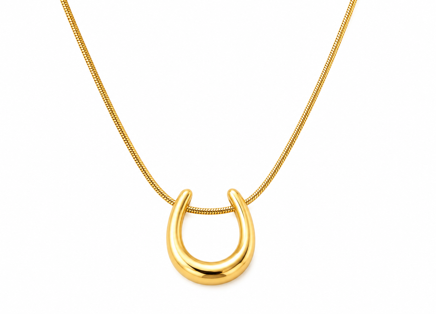 Luna Horseshoe Pendant Necklace