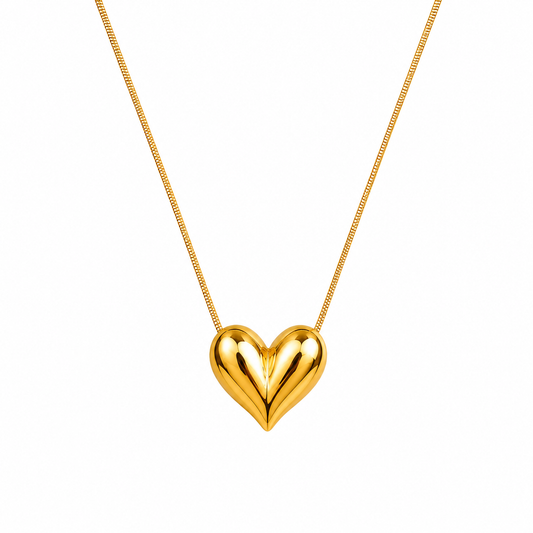 Golden Heart Pendant Necklace