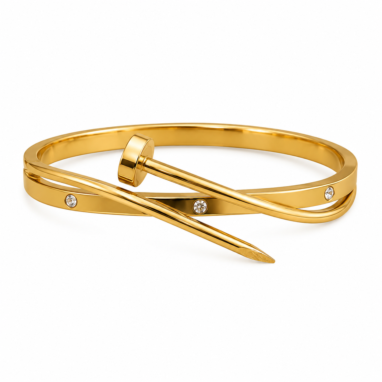 Radiant Nail Crystal Bangle