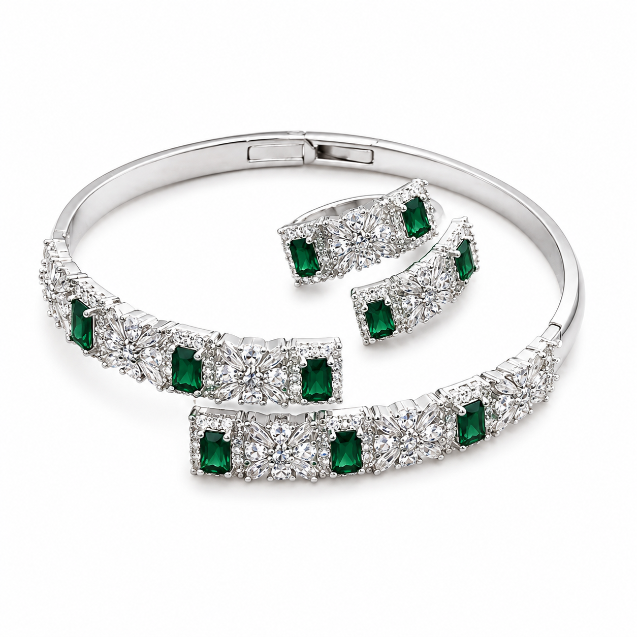 Emerald Radiance Bagle Set