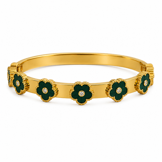 Emerald Blossom Bangle