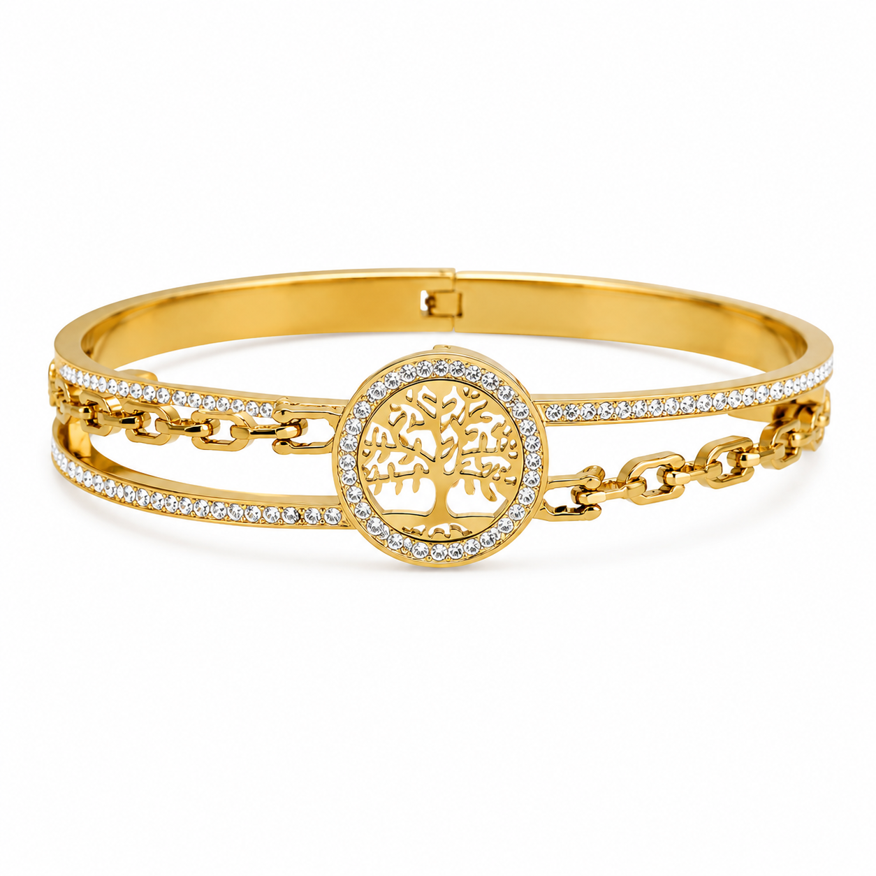 Tree of Life Crystal Bangle