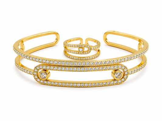 Infinity Spark Cuff & Ring Set
