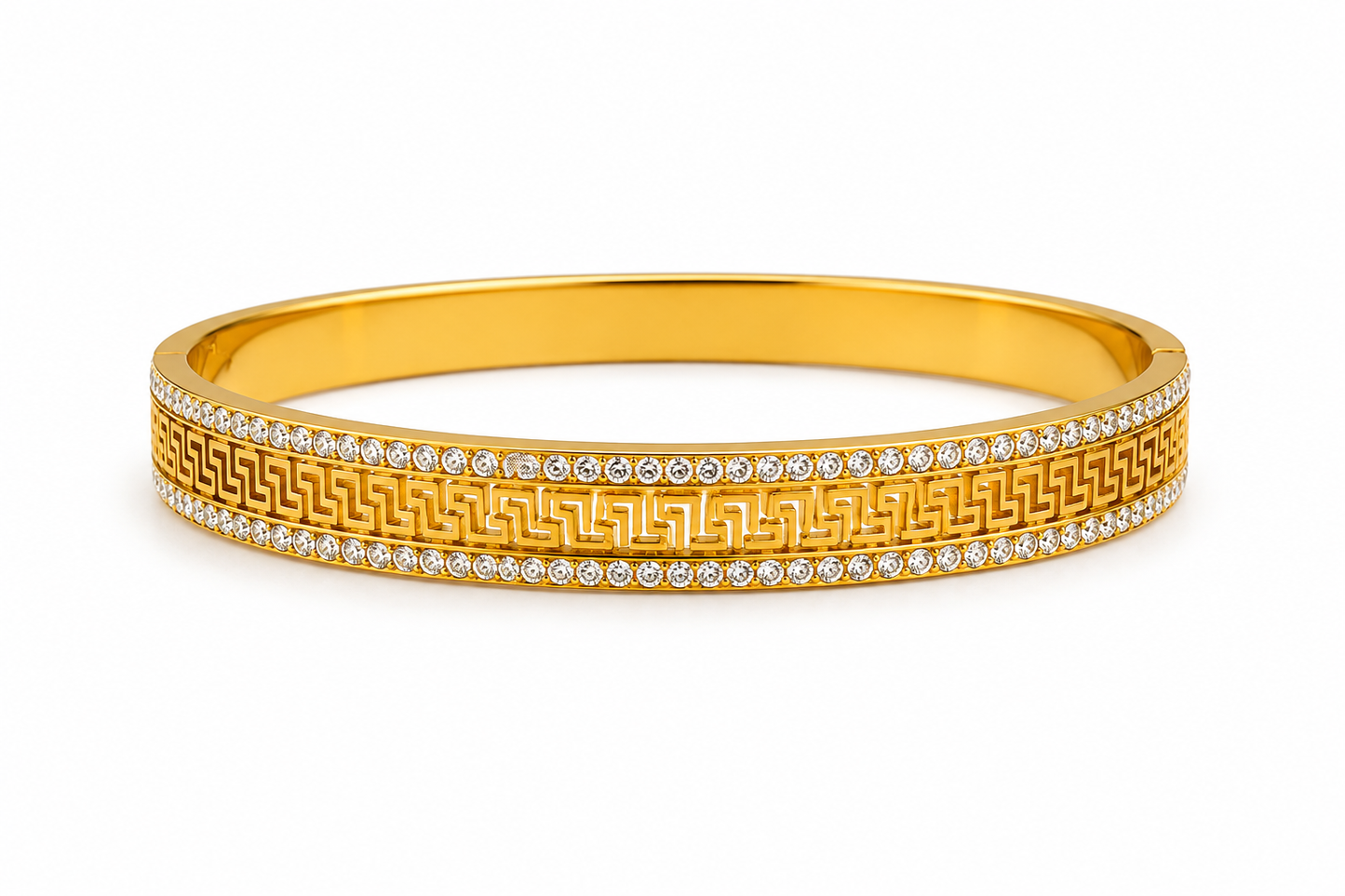 Athena Luxe Greek Key Bangle