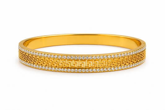 Athena Luxe Greek Key Bangle