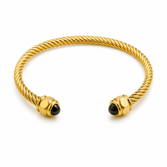 Noir Twist Cuff Bracelet