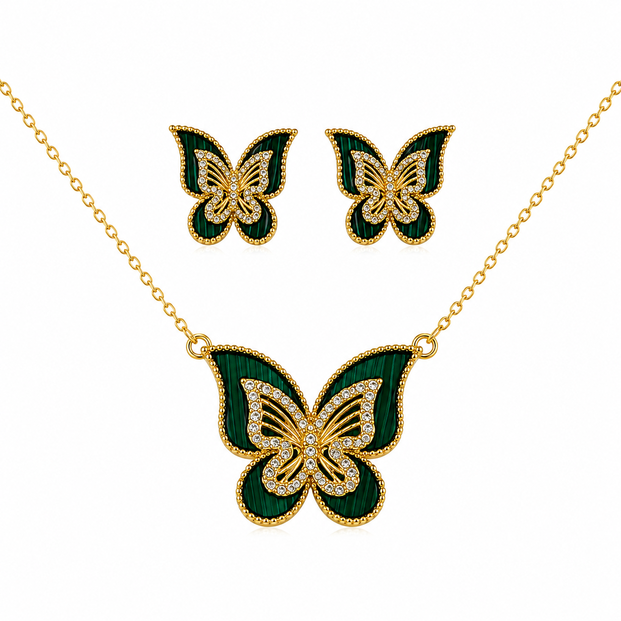 Emerald Butterfly Luxe Set