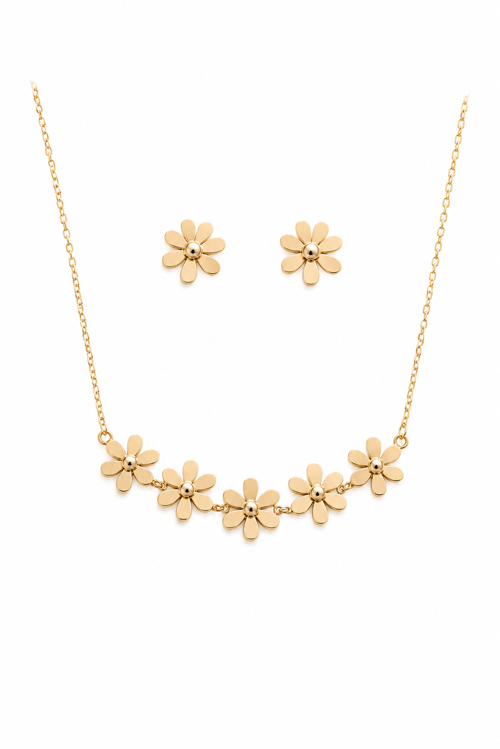Daisy Bloom Necklace & Earrings Set