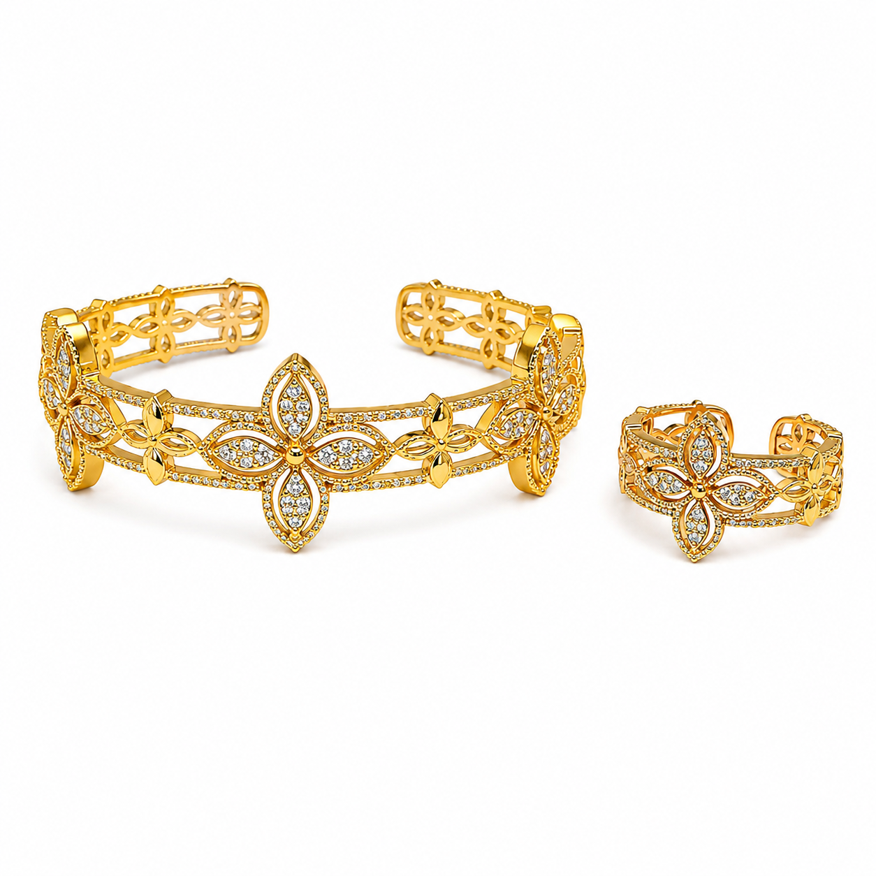 Flora Luxe Bracelet & Ring Set