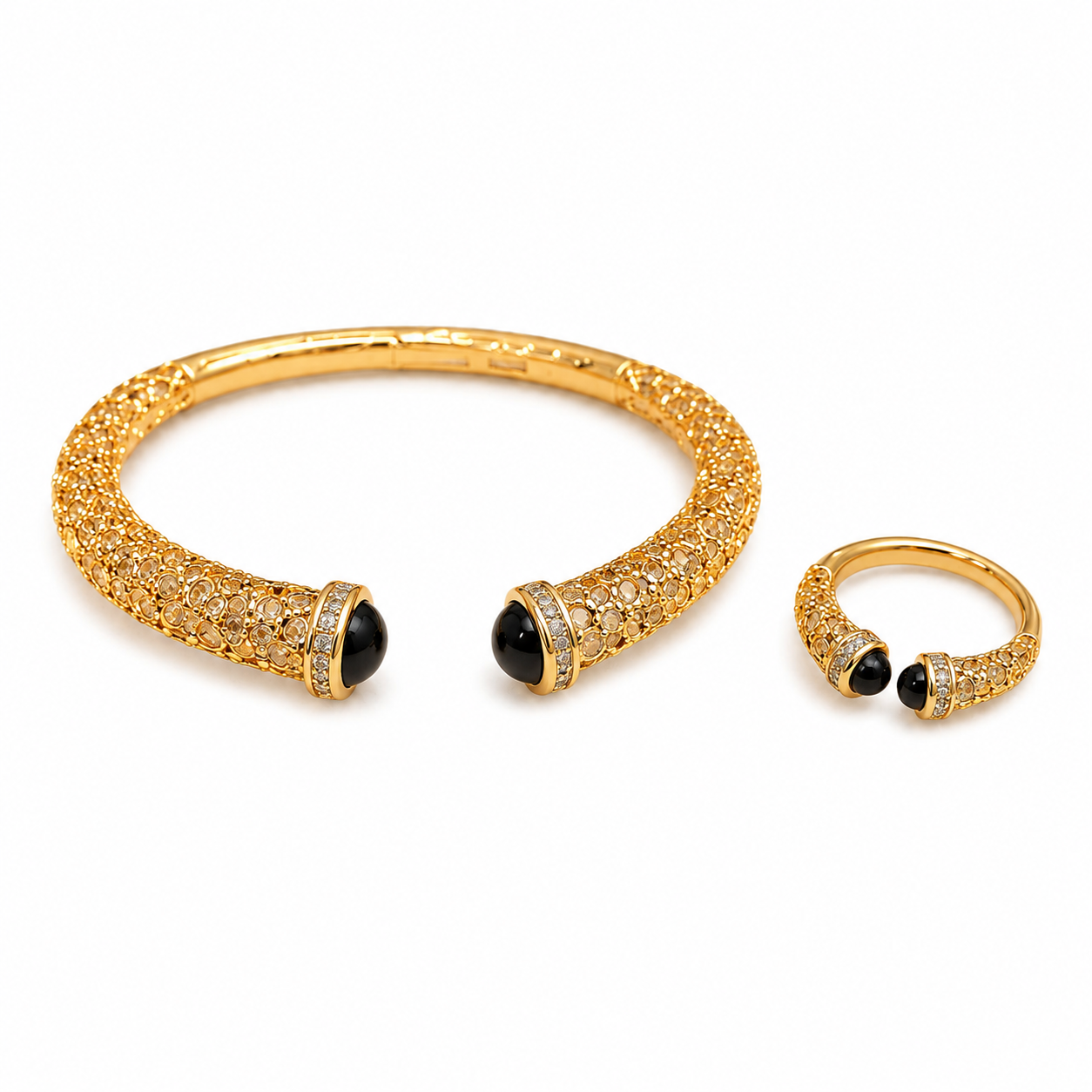 Imperial Noir Bracelet & Ring Set