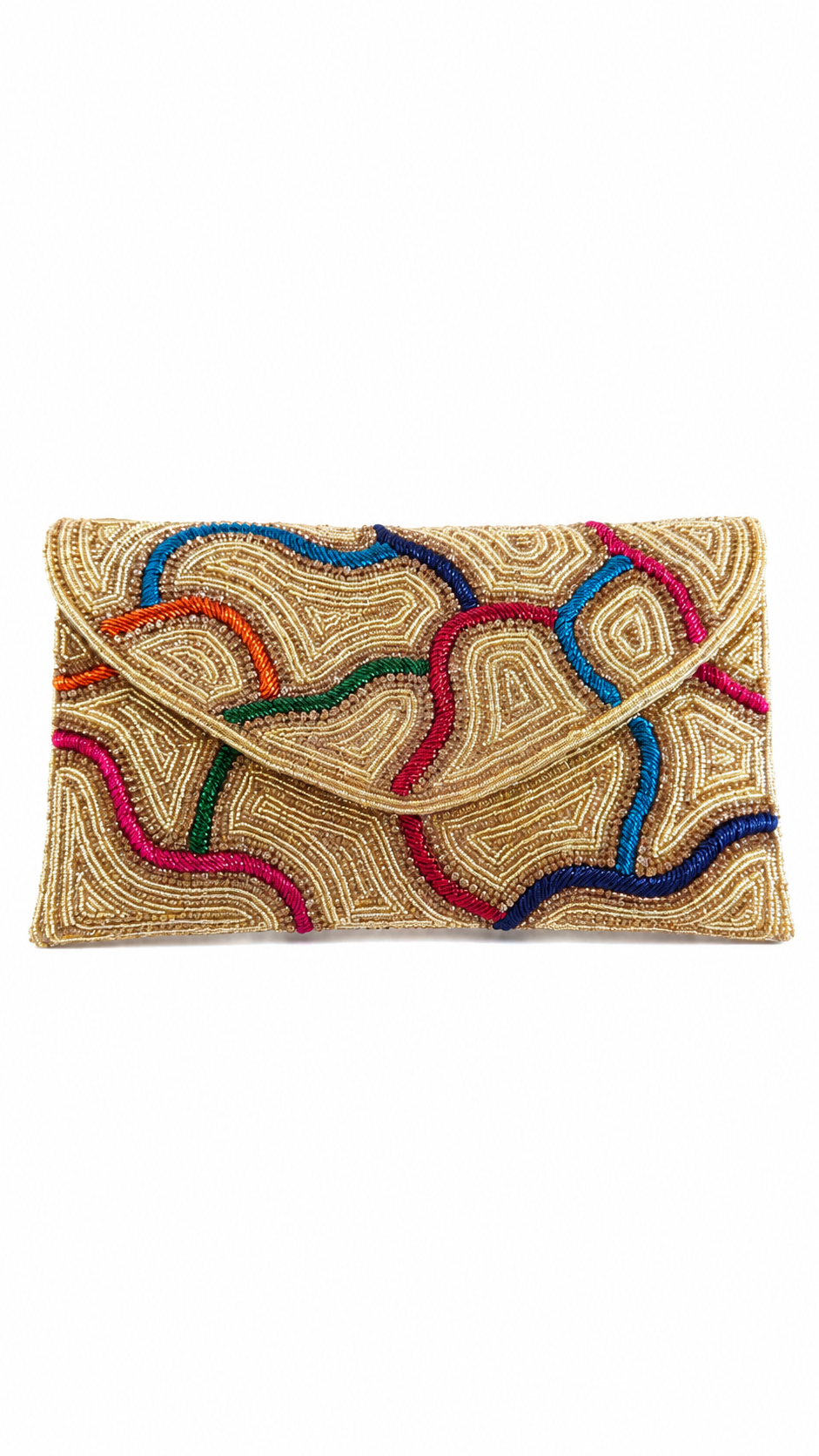 Aurora Beaded Clutch Bag with Handle