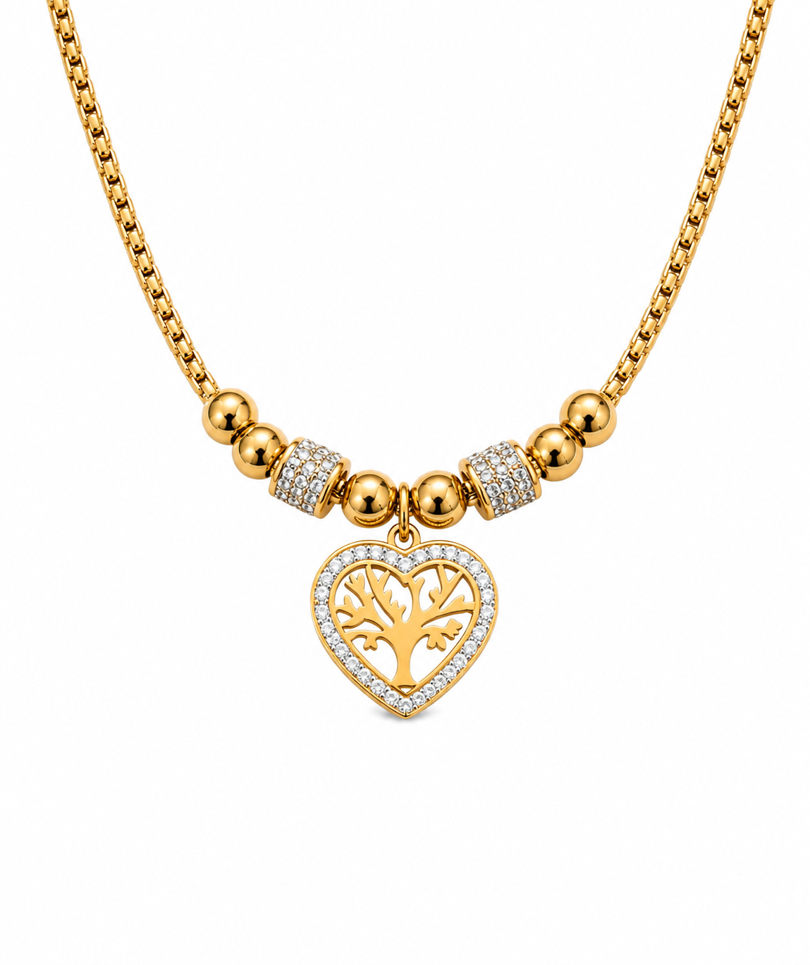 Tree of Life Heart Pendant Necklace