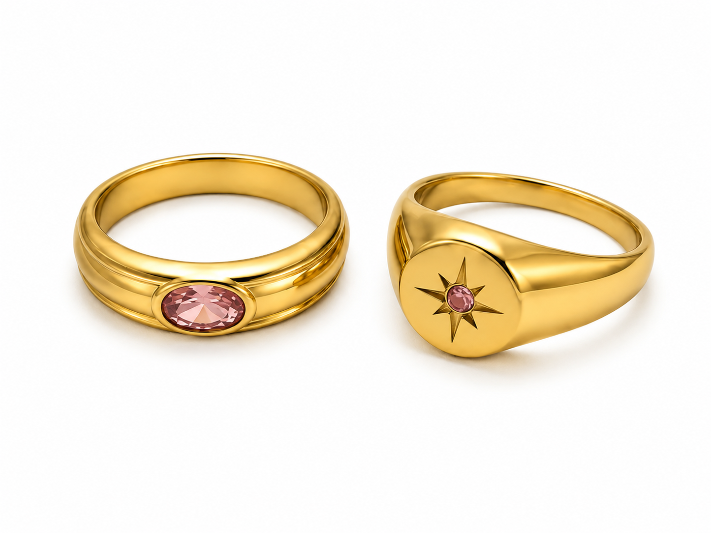 Blush Radiance Ring Set