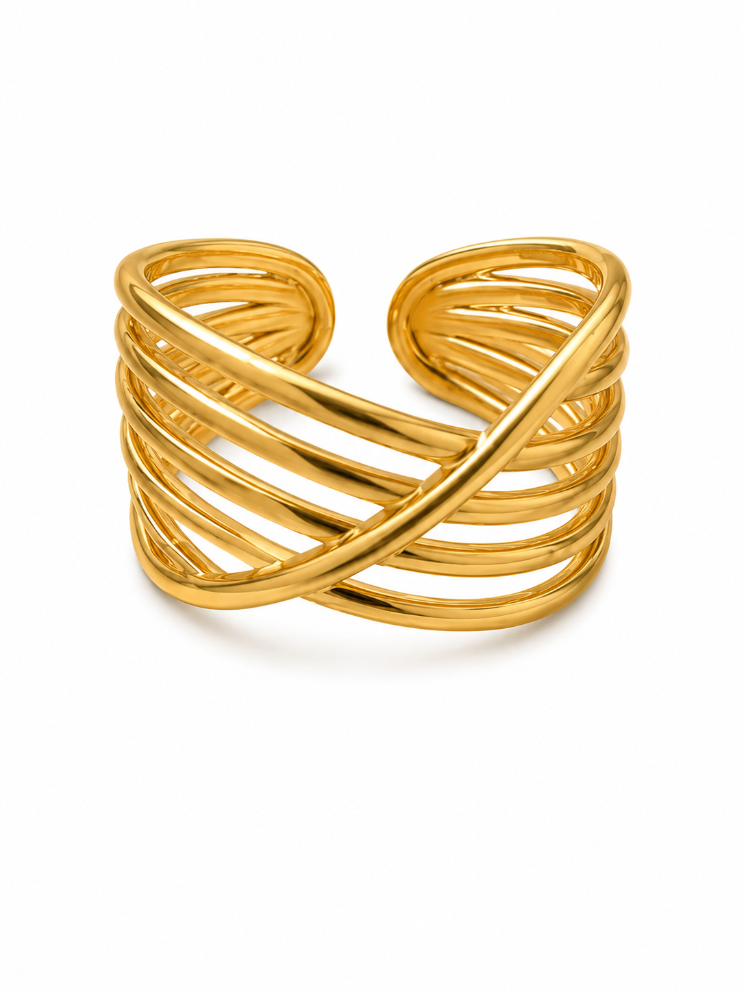 Aurora Crisscross Statement Ring