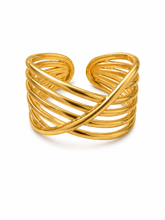 Aurora Crisscross Statement Ring
