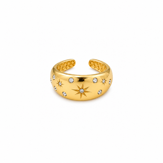 Celestial Spark Adjustable Ring