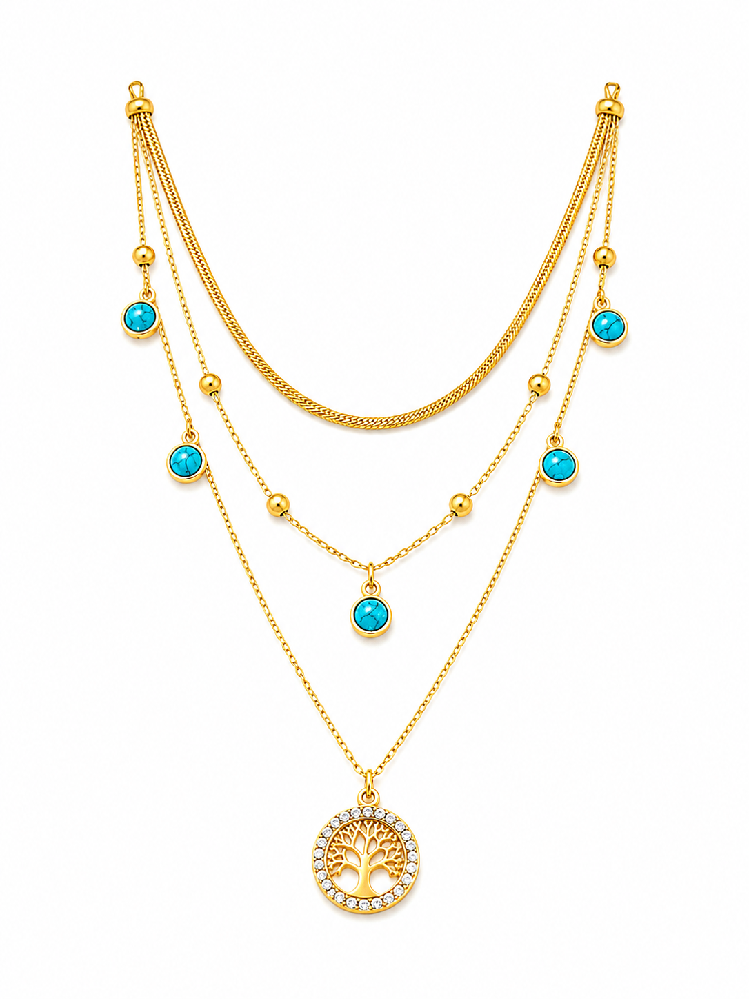Emira Celeste Tree of Life Layered Necklace