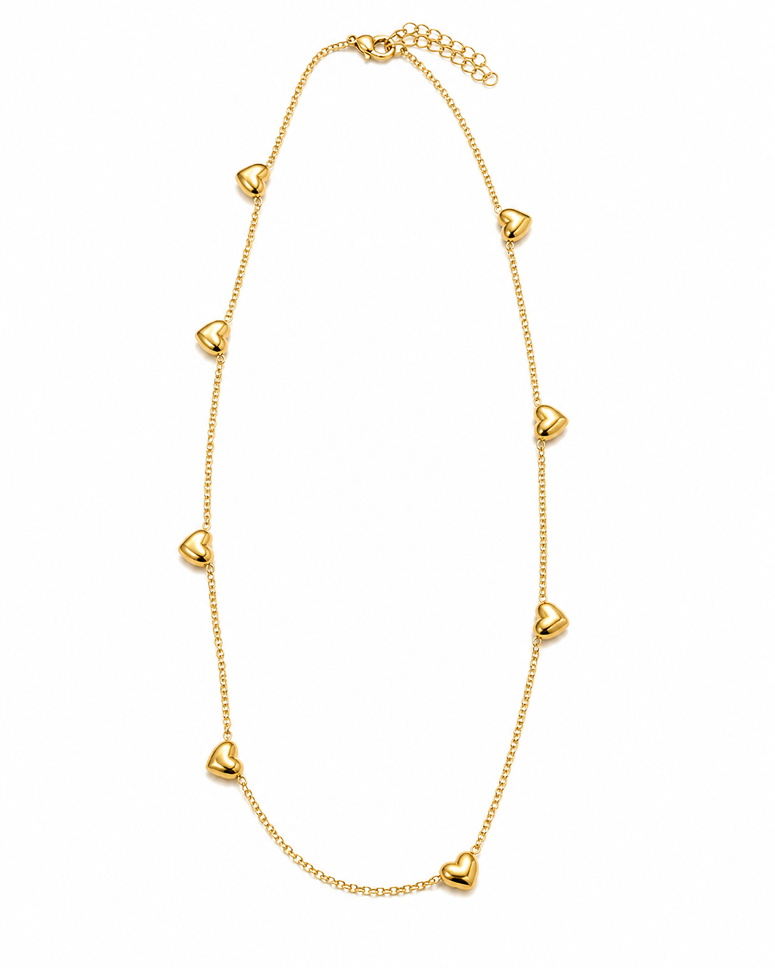 Golden Heart Charm Necklace