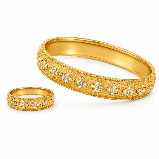 Clover Bangle Set