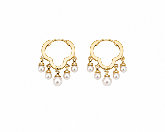 Pearl Charm Hoop