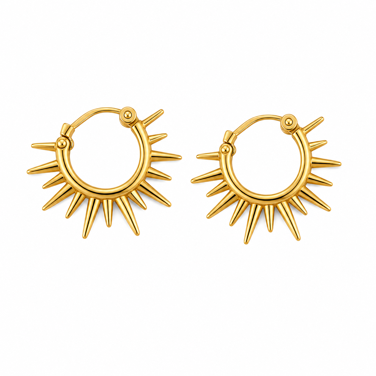 Solaris Sunburst Hoop Earrings