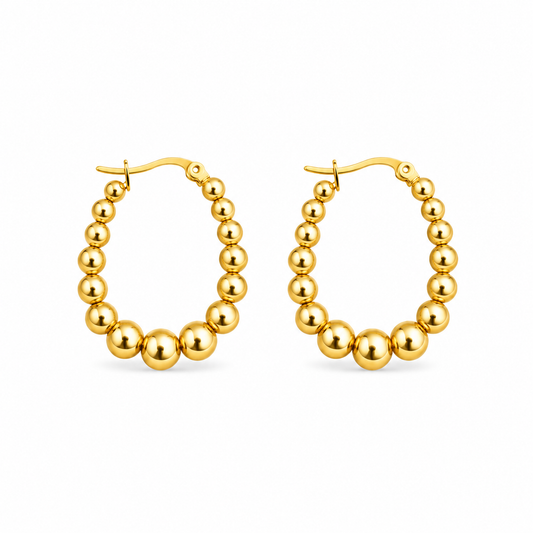 Luna Beaded Hoop Earrings