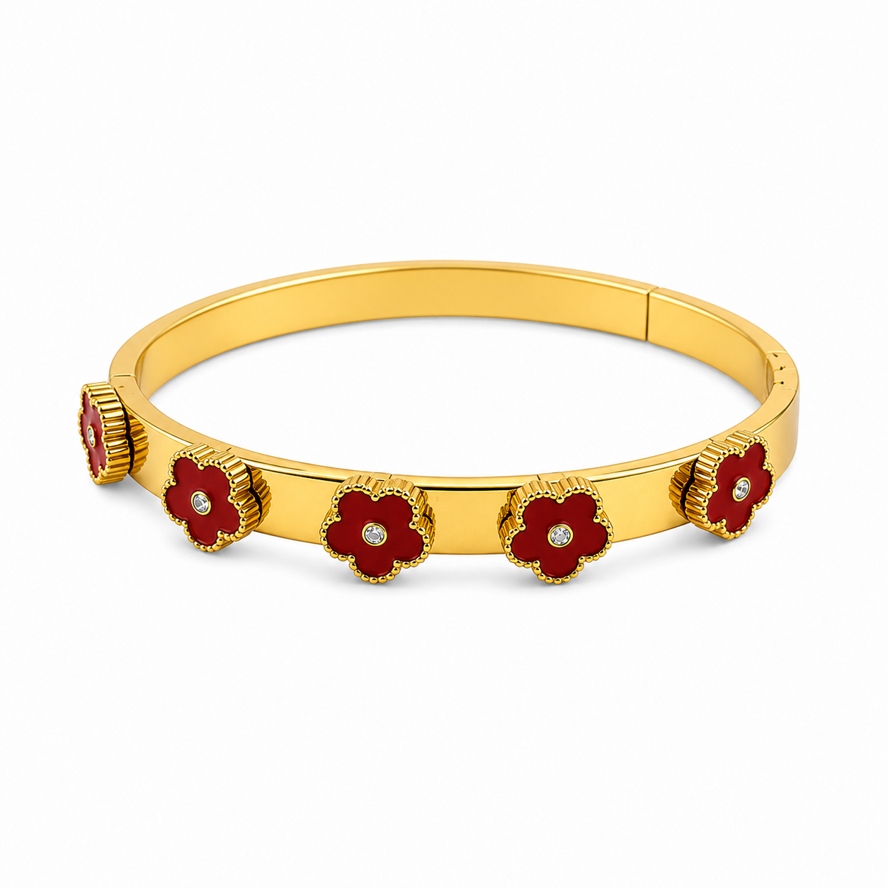 Ruby Blossom Easy-Fit Bangle