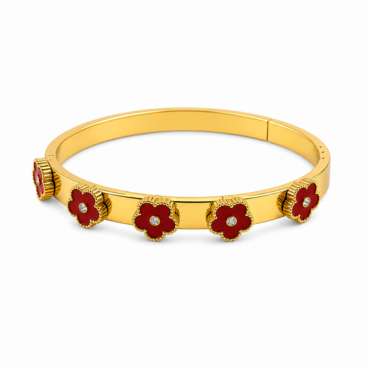 Ruby Blossom Easy-Fit Bangle