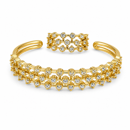 Celeste Crystal Bangle Set