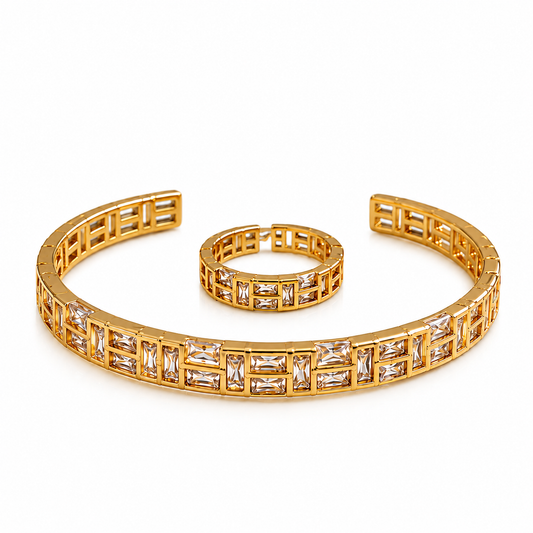 Celeste Zircon Bangle & Ring Set